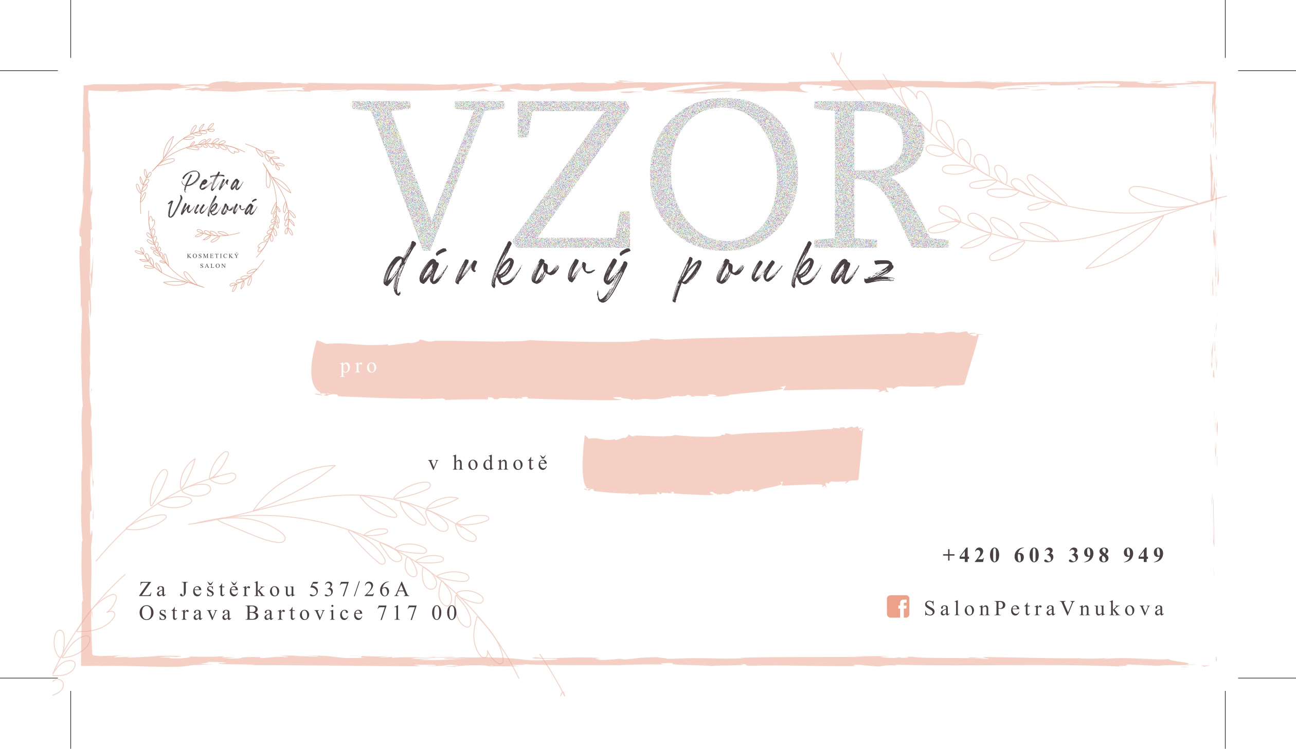 Petra Vnuková dárkový poukaz